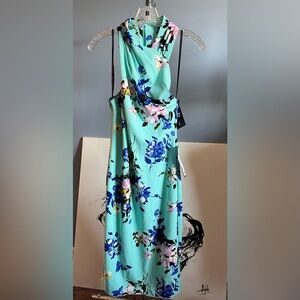 Rachel Roy Elegant Aqua Floral Dress